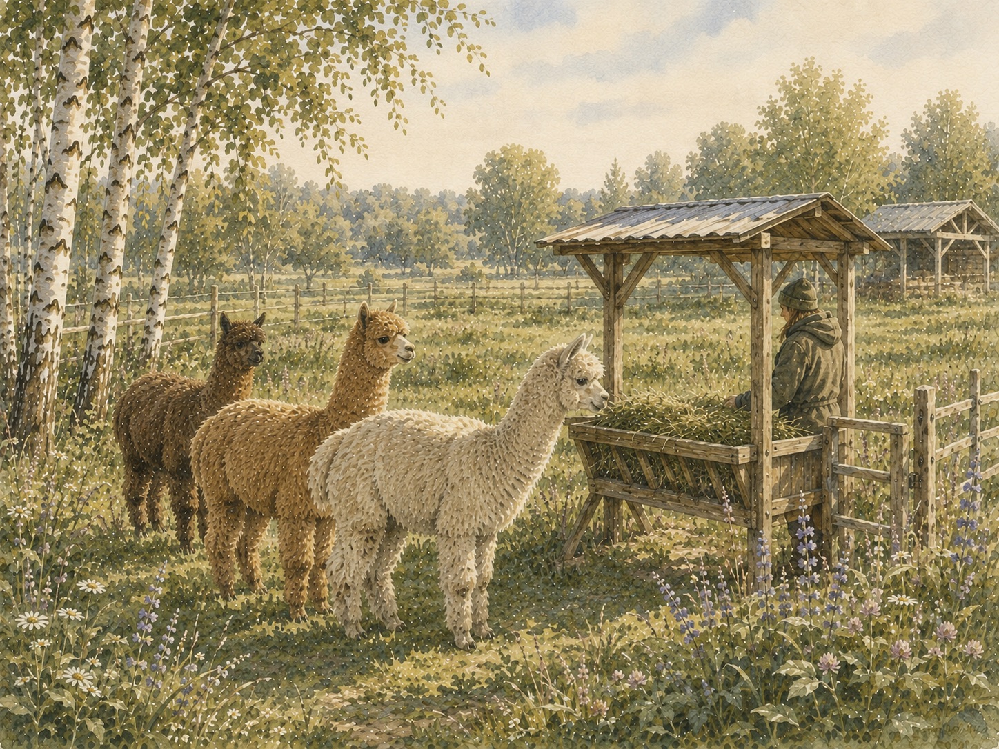 Alpaca Meadow, concept study 3.