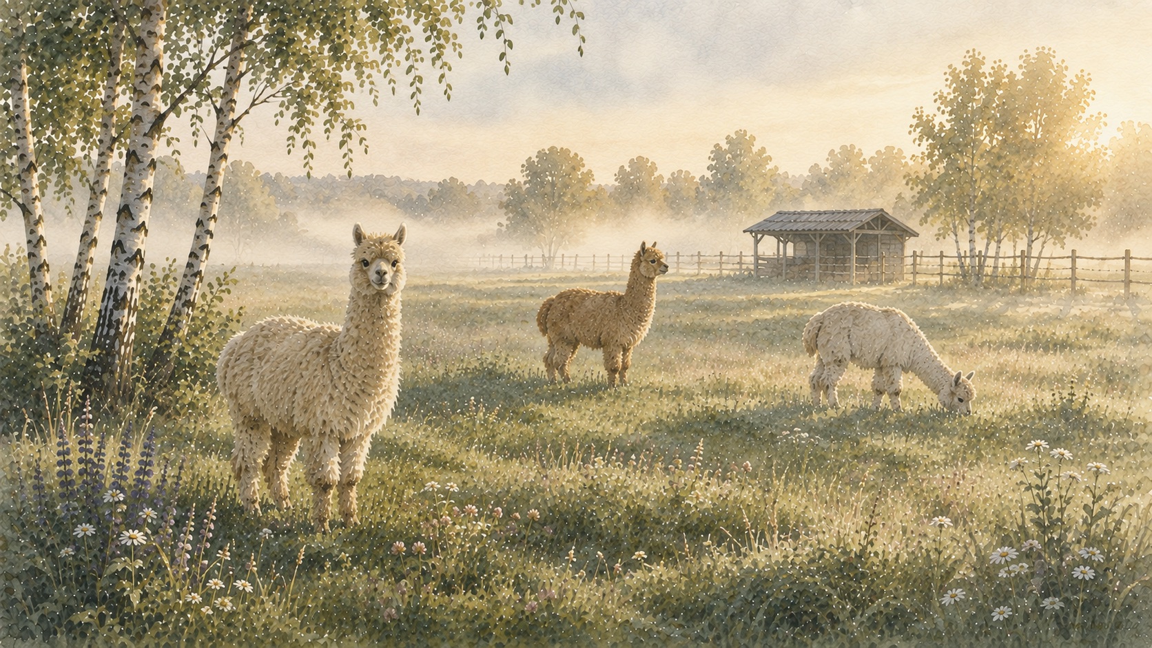 Alpaca Meadow, concept study 1.